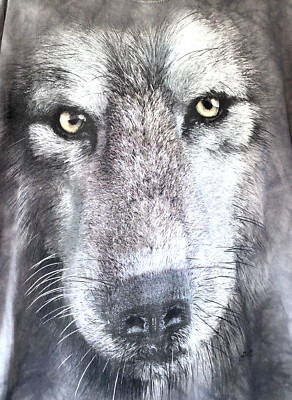 Tie Dye The Mountain T Shirt Wolf Gray Continental Divide Colorado USA Men LARGE