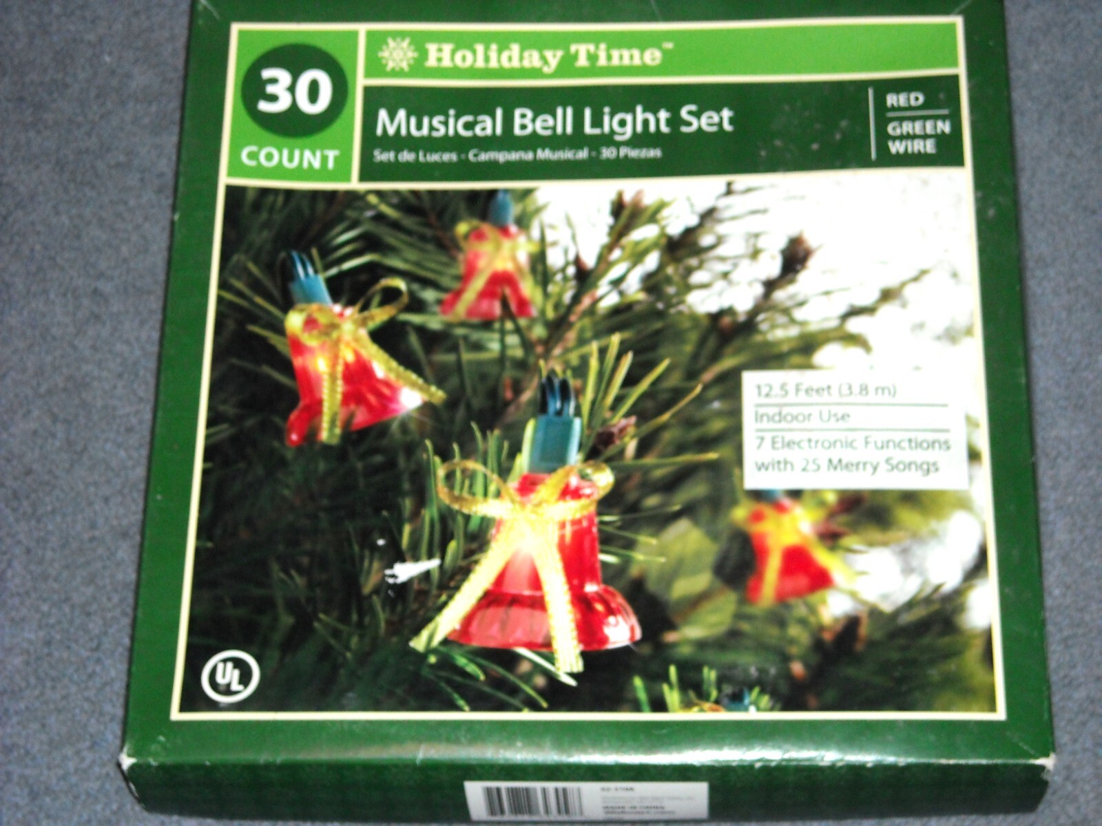 Holiday Time Christmas Bell Light Set Plastic 1990s new old stock eBay