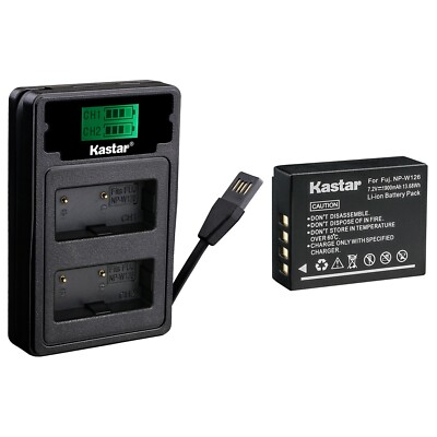 LZD2 Charger & 1 battery for Fujifilm X-M1 X-T1 X-T2 X-T3 X-T10 X-T20 X-T30 II