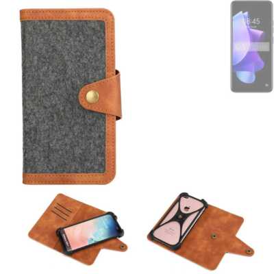 Handyhülle für Tecno Pop 7 Pro Handy-Tasche dunkelgrau