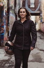 Gogo Gear Women’s Balck Ventilated Cafe Jacket- Size 12