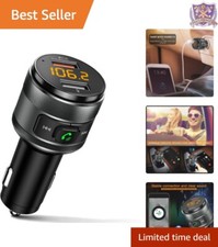 Compact Bluetooth FM Transmitter with Dual USB Ports for Hassle-Free Driving