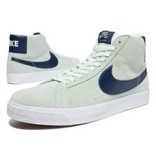 Nike SB Zoom Blazer Mid Barely Green Navy Blue White 864349-303 Men's Skate Shoe