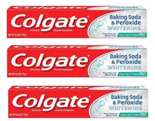 Colgate Baking Soda Peroxide Whitening Frosty Mint Toothpaste 6 oz - Pack of 3
