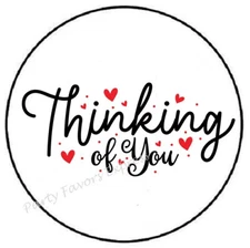 THINKING OF YOU ENVELOPE SEALS LABELS STICKERS PARTY FAVORS