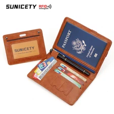 RFID Blocking Passport Storage Bag Man Women Large Capacity Passport Case Gift