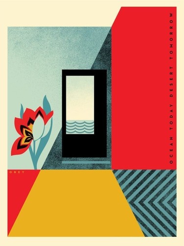 Shepard Fairey DESERT TODAY OCEAN TOMORROW Signed/#d — Print/Poster — OBEY GIANT - Picture 3 of 7
