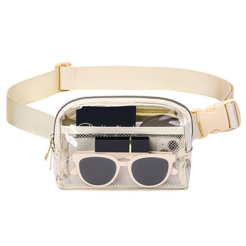 Clear Fanny Pack Stadium Approved Waterproof Belt Bag for Women Men Fashion W...