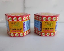2 JARS OF White ointment " TIGER OINT" for HEADACHE & PAIN MUSCLE RELIEF 19.4 G