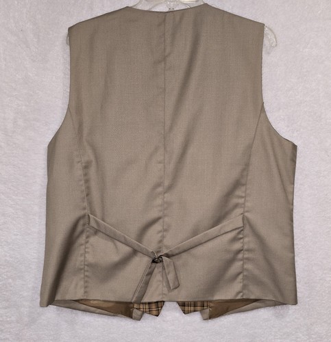 COOFANDY Men's Large Tan Dress Fashion Layered Vest Waistcoat Wedding Suit Vests - Picture 2 of 10