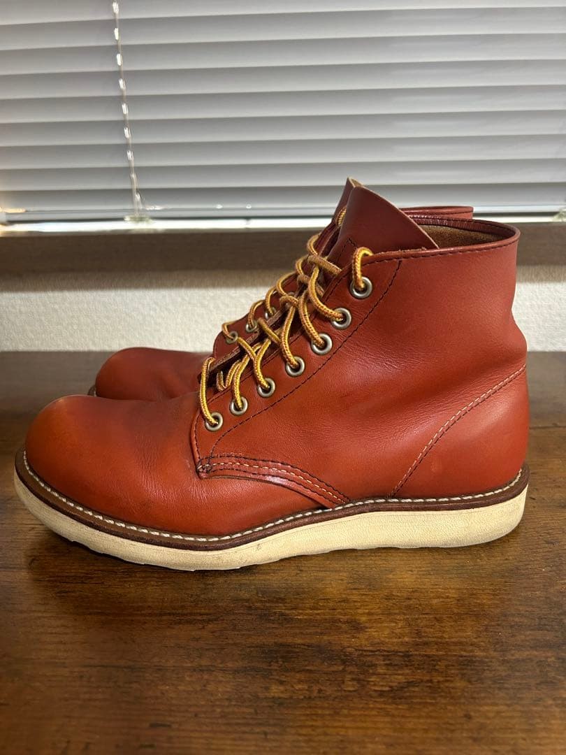 Red Wing Boots 8166 Plain Toe US:6D Leather Brown From Japan