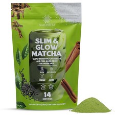 Organic Matcha Latte Powder with Collagen, Prebiotic Fiber & Green Tea - 14