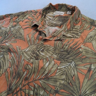 Caribbean Silk Blend Hawaiian Shirt Men's XL B7