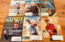 6 Hunter Mahan autographed signed autograph auto Golf World & Golfweek magazines