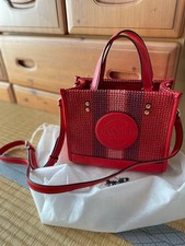 New COACH Dempsey red 2 way basket tote shoulder bag