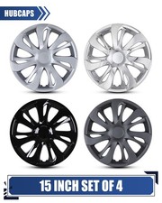 Set Of 4 15 Steel Rim 7 Spoke Wheel Covers Hubcaps For Toyota Yaris 2007-2020