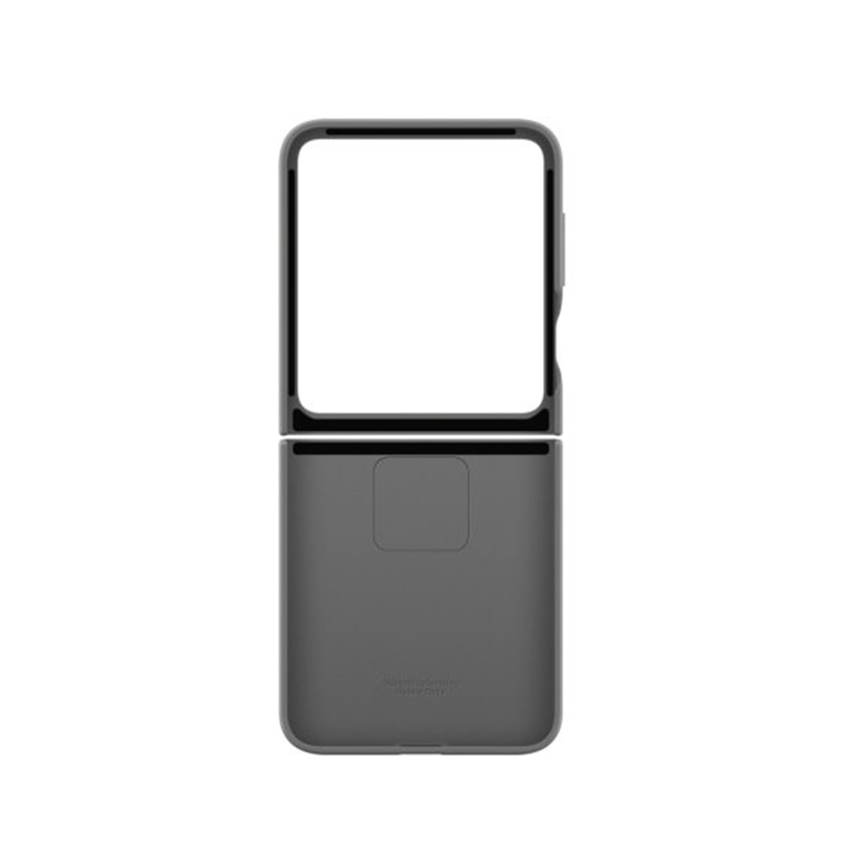 Coque Galaxy Z Flip6 silicone gris anneau protection antichoc mince
