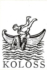 Koloss Skateboard Sticker Schwarz Weiß 7x10,5cm Rechteckig