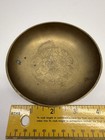 Vintage Chinese Shallow Brass Bowl with Floral Design 4" Marked CHINA