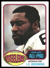 L.C. Greenwood 1976 Topps #180 Pittsburgh Steelers