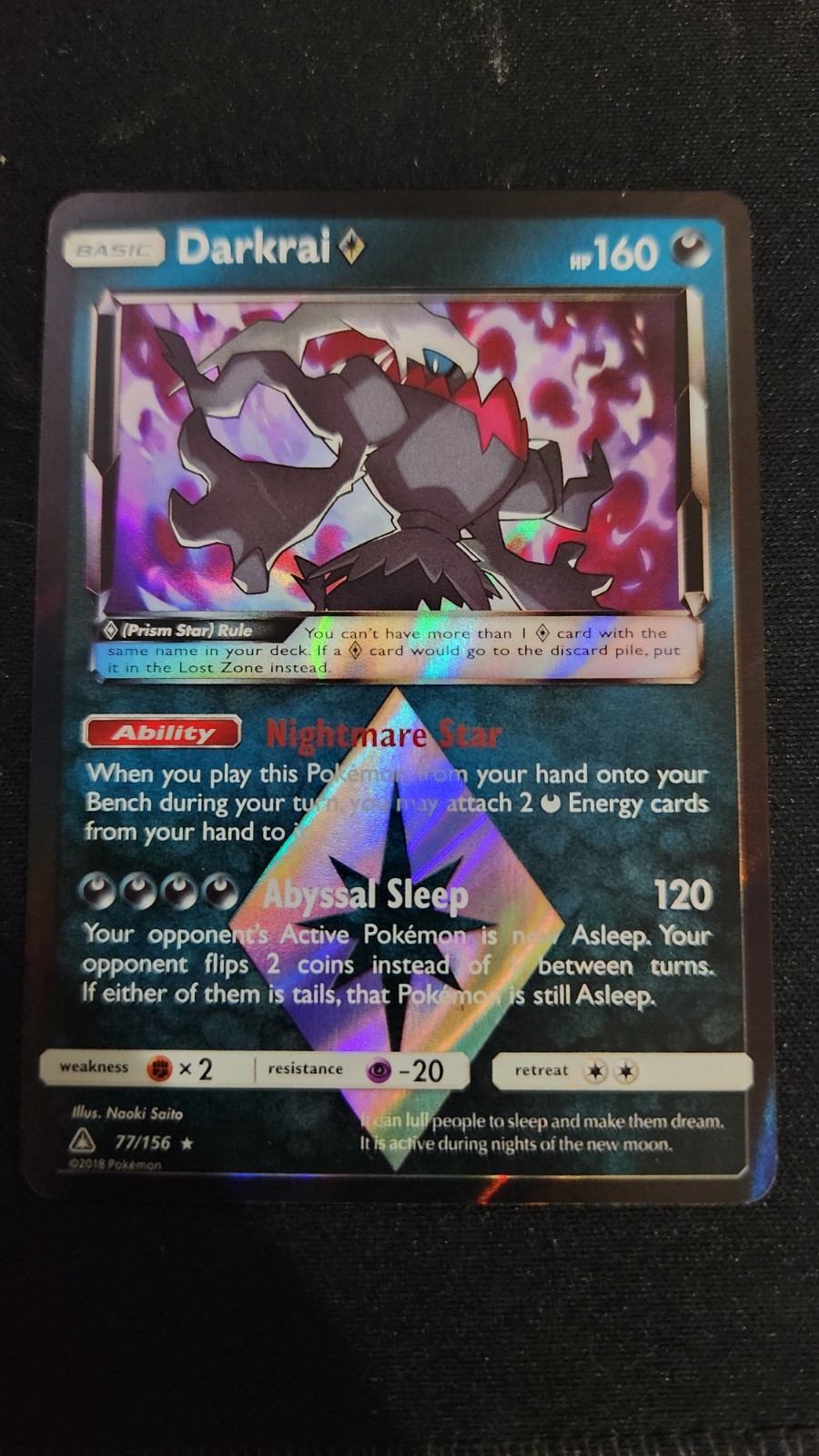 Darkrai Prism Star 77/156 Sm-Ultra Prism Holo
