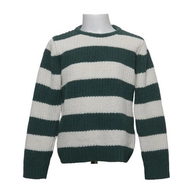 Zeeman, Strickpullover, Größe: 122/128, Grün/Weiß, Polyester, Streifen #hF8
