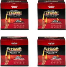 Betterwood 10lb Fatwood Natural Pine Firestarter (4 Pack) for Campfire