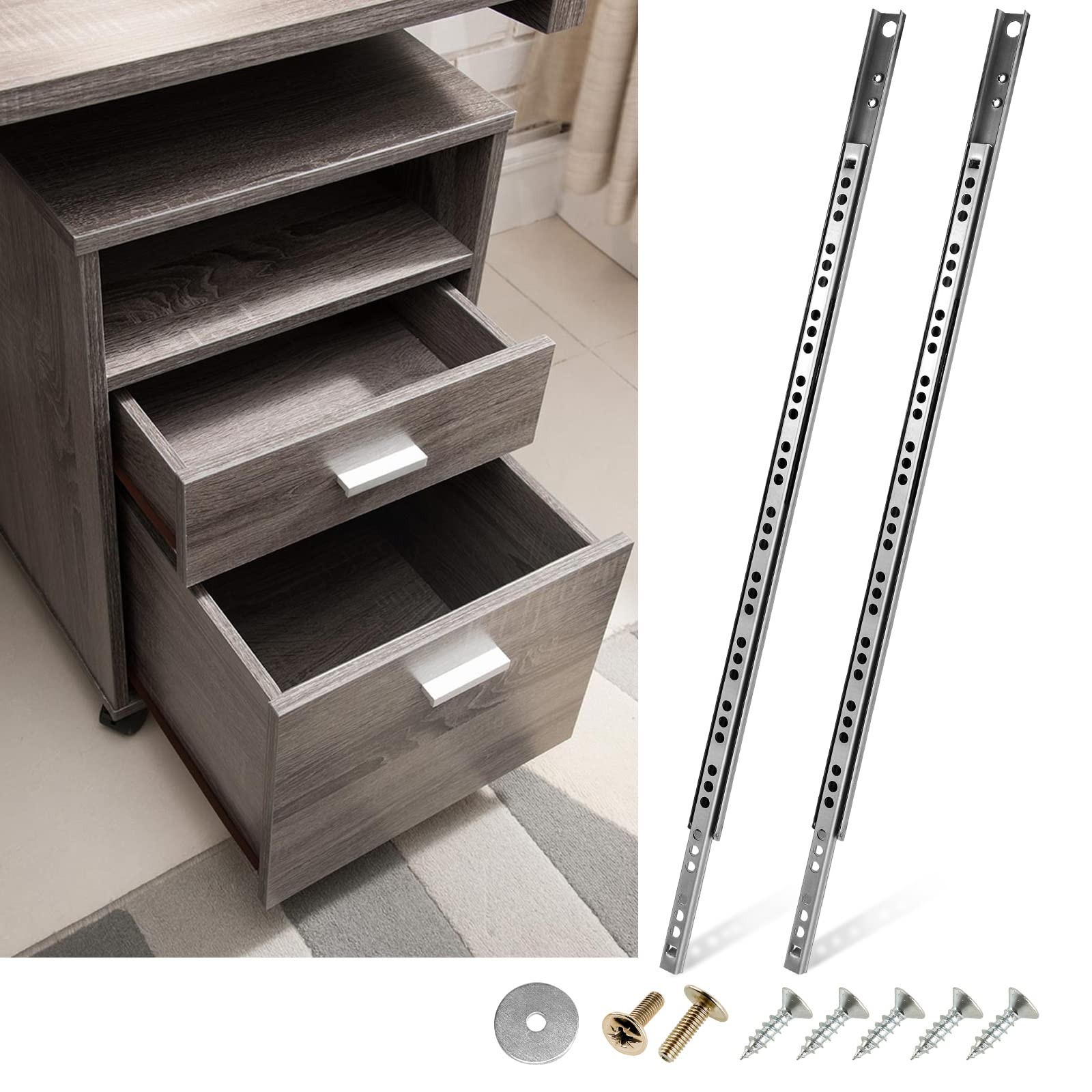 16 Inch 406mm 2 Fold Metal Tracks Two Way