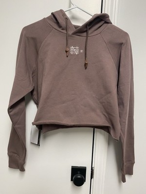 Flag Nor Fail Hustle Harder Cropped Pullover Hoodie Size L