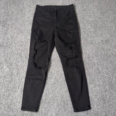 American Eagle Womens Next Level Stretch Regular Black Skinny Jeans Size 6 High