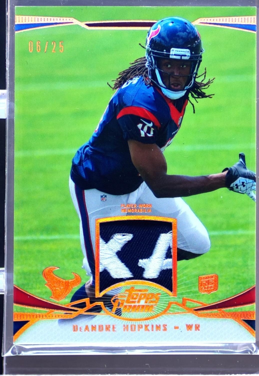 DeAndre Hopkins Topps Prime Relic Prime #DH Silver Rainbow