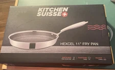 Stainless Steel 11” Fry Pan By Kitchen Suisse Hexcel