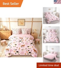 Full Size 7 Piece Farm Animal Comforter Set - Adorable Bedding for Children