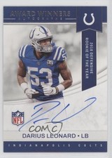 2022 Panini Select Award Winners Shaquille Leonard Darius #AWA-DL Auto 17ht