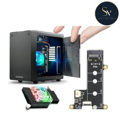Kompaktes Gehäuse für Raspberry Pi 5   Mit RGB Lüfter und SSD Unterstützung
