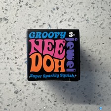 NEW Schylling Groovy Nee Doh Super Sparkly Tactile Squeeze Toy Purple 26080YP