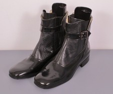 Men's VTG NOS 60s Black Buckle Beatle Boots Sz 8 C 1960s Connolly Ankle Shoes