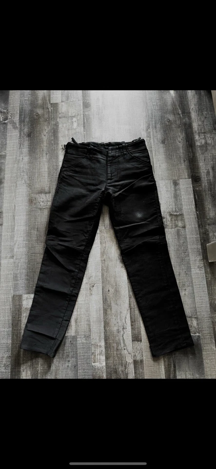 Vintage Men’s Helmut Lang moleskin Bondage Pants Black Size 46 Made in Italy - Image 3 of 4