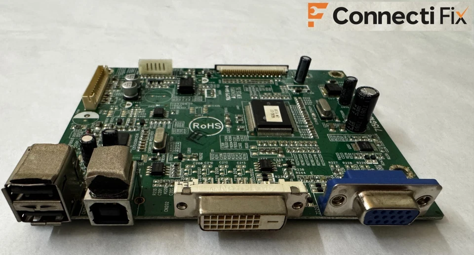 HP 1940 MONITOR MAIN LOGIC BOARD 715G1864-1 VER B and Power Button 715G1855-1 - Image 4 of 4