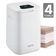 VEVOR 20L Towel Warmer Bucket with LED Dispaly 4 Hooks and Security Lock White