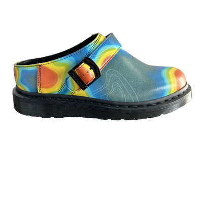 ジマーマン Dr. Martens Isham Genix Nappa Thermal Map Leather Slingback Mule