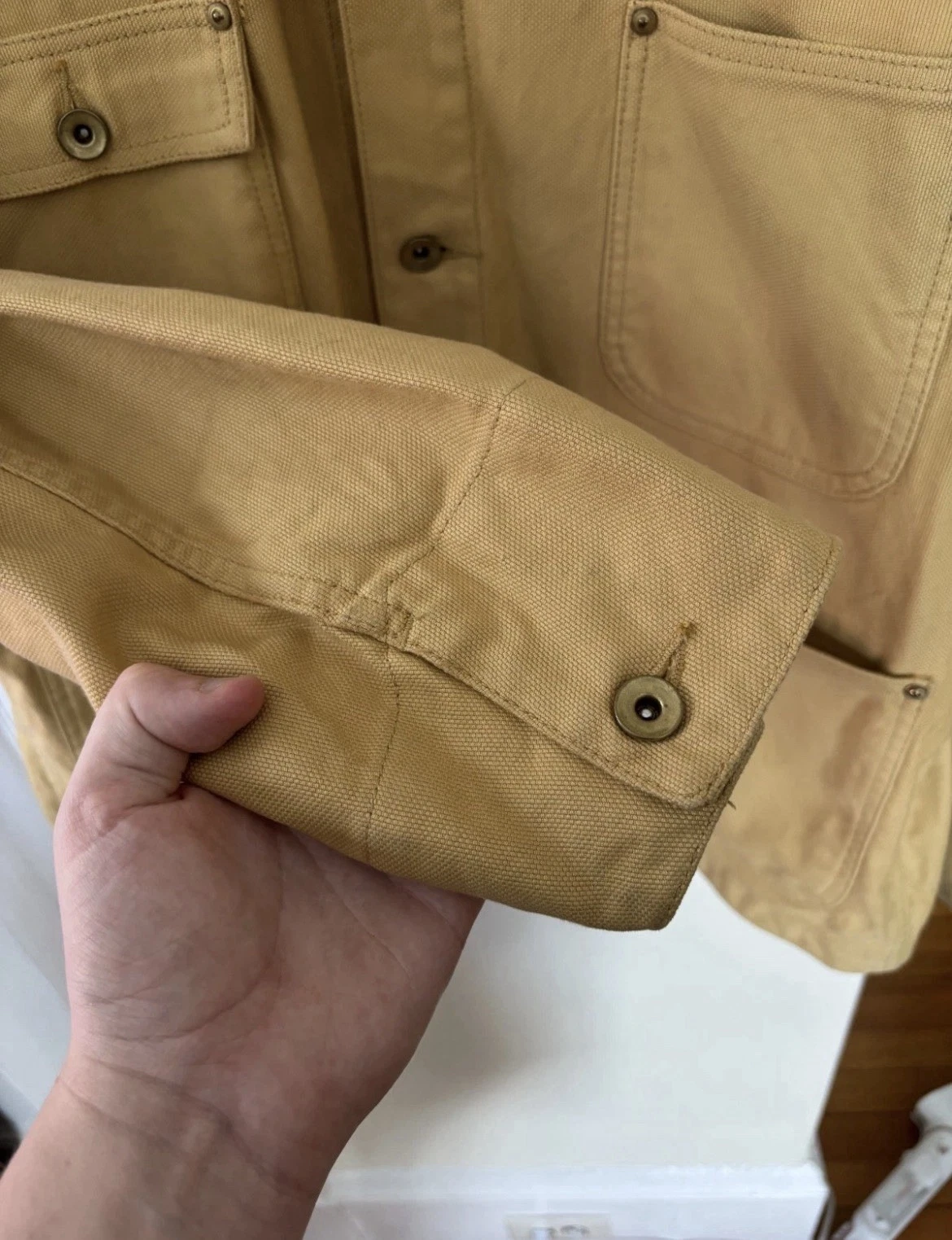 Auralee Cotton Canvas Chore Jacket Made in Japan (Yellow) image 7