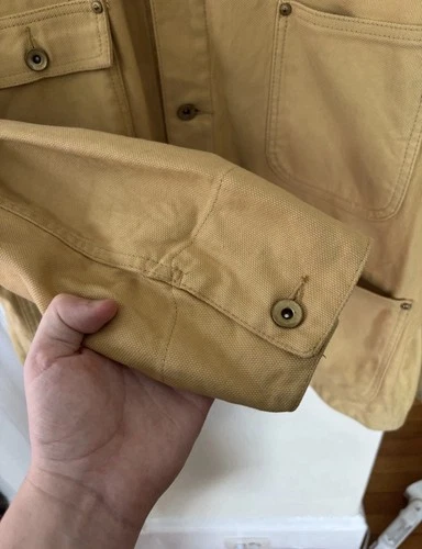 Auralee Cotton Canvas Chore Jacket Made in Japan (Yellow) image 7