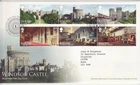 GB Stamps First Day Cover Windsor Castle, Royalty, tower, gate, gardens SHS 2017
