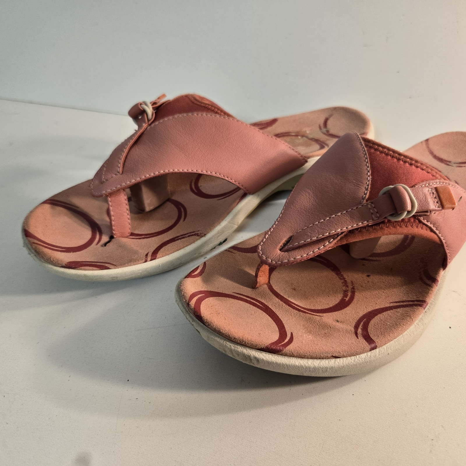 Sandali Merrell taglia 8 rosa Gardenia tanga fibbia regolabile comodi vintage