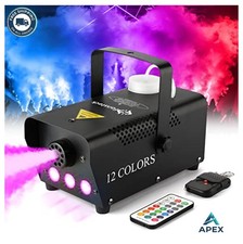Fog Machine 500W Smoke Machine with LED Lights RGB Wireless Remote Control for