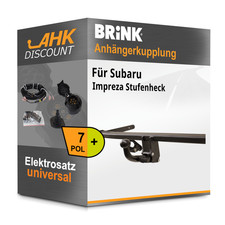Für Subaru Impreza Stufenheck 92-00 BRINK Anhängekupplung abnehmbar + 7polig SET