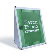 Farm Fresh Cucumber A-Frame Sidewalk Sign Fresh Vegetables Healthy Snacks