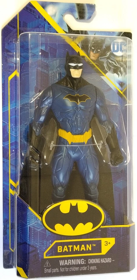 DC Batman Spin Master Metal Tech Batman Costume Bleu Figurine D'Action 15cm - Photo 1/1