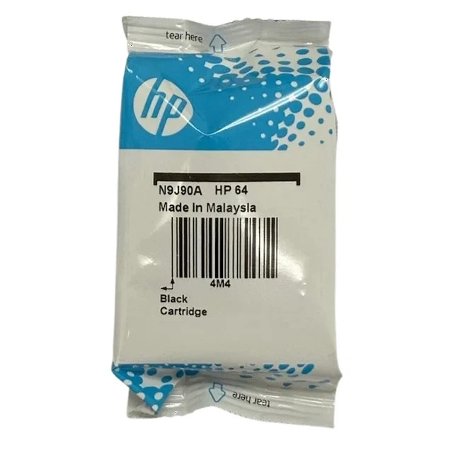 Genuino Nuevo HP 64 Tinta Negra 2PK N9J90AN 3YP22AN OEM Bolsas Selladas Exp Abr 2026 Foto 2 de 2